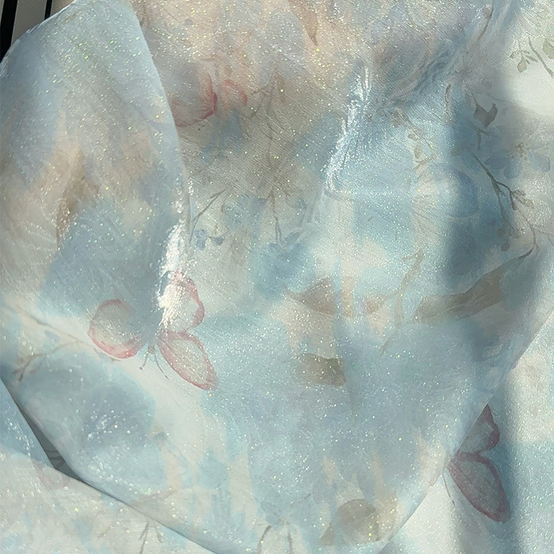 Sewing Garment - 1m Chinese Style Floral Jacquard Printed
