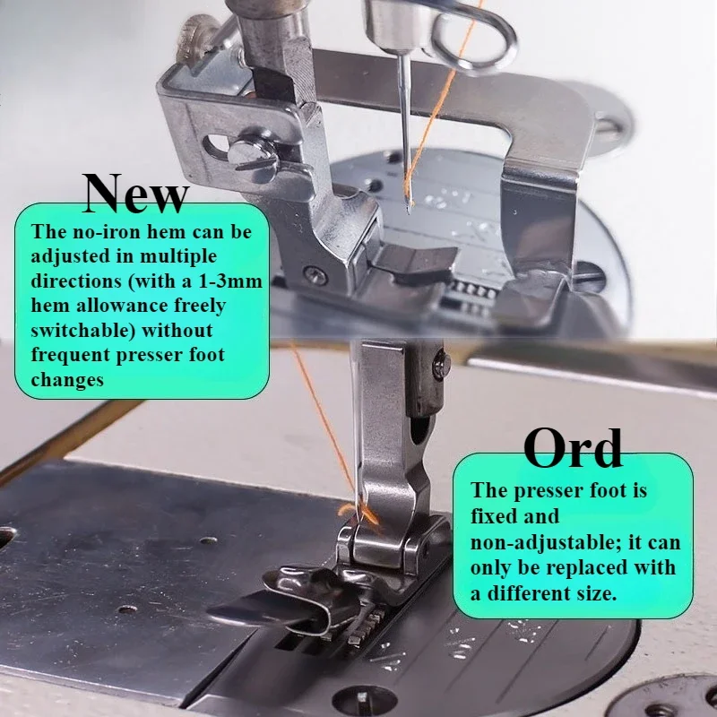 Adjustable No-Iron Hemmer Foot - Sewing Machine Fabric review and price