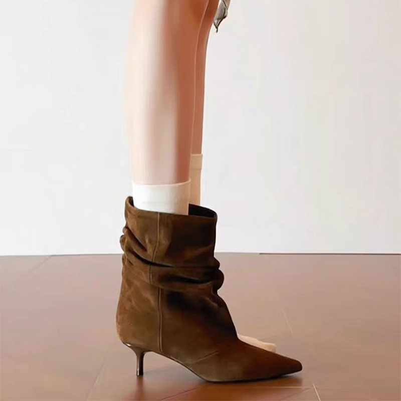 Women Stack Boot,Designer Poin - Sewing Nylon review and price
