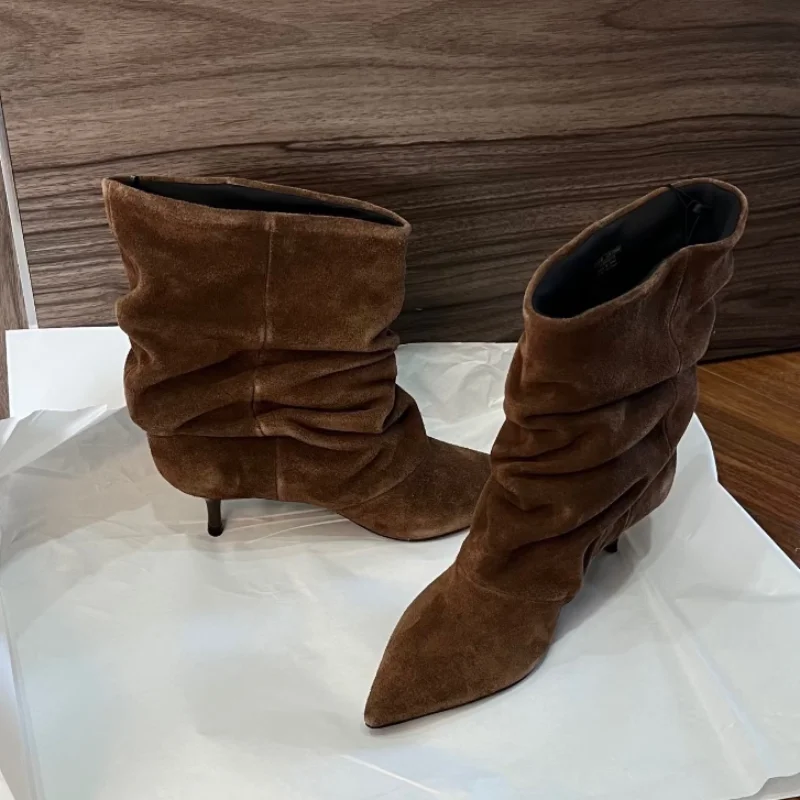 Women Stack Boot,Designer Poin - Sewing Nylon review and price