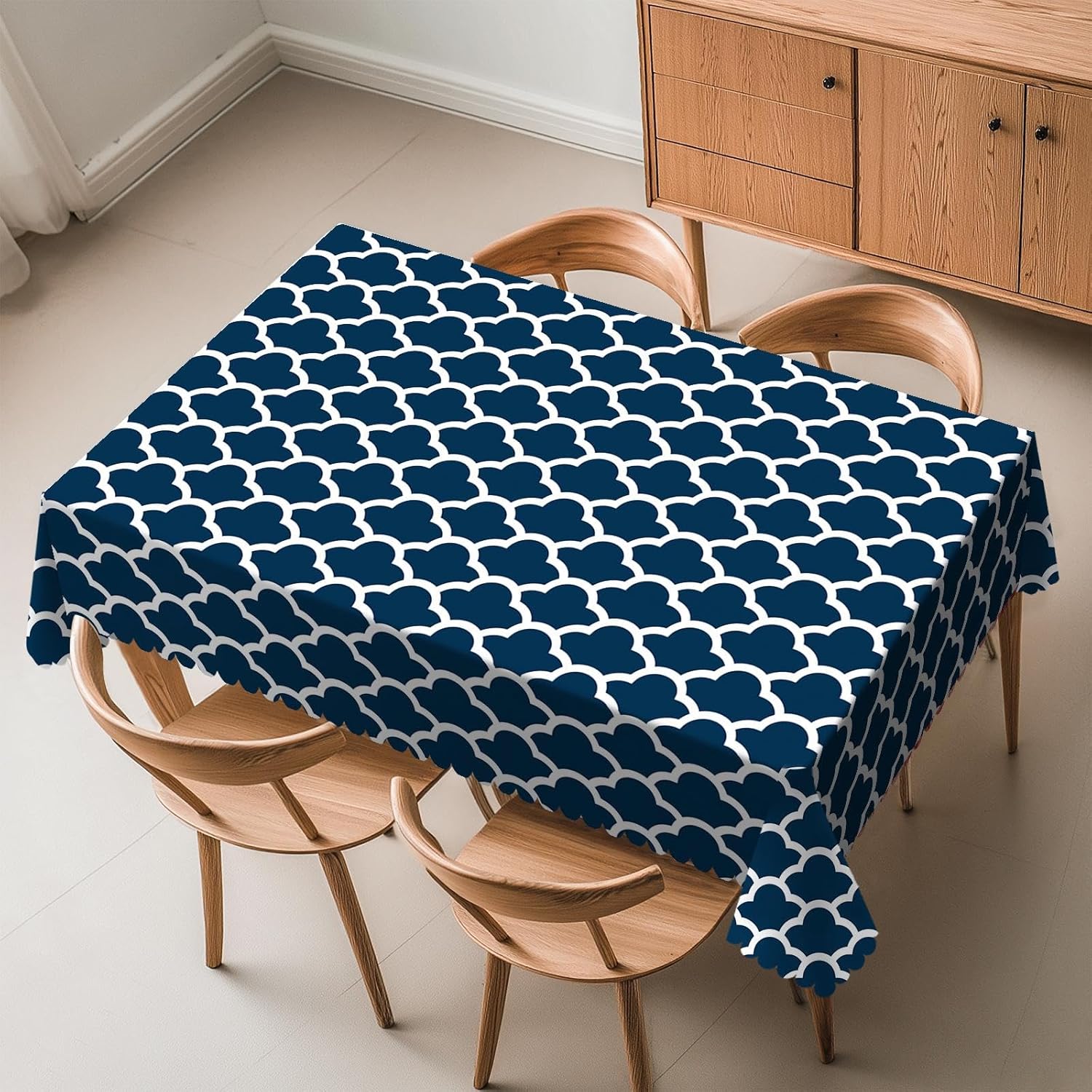 Blue Tablecloth Navy Cloud Sea - Century Textile & Sewing Supply review and price