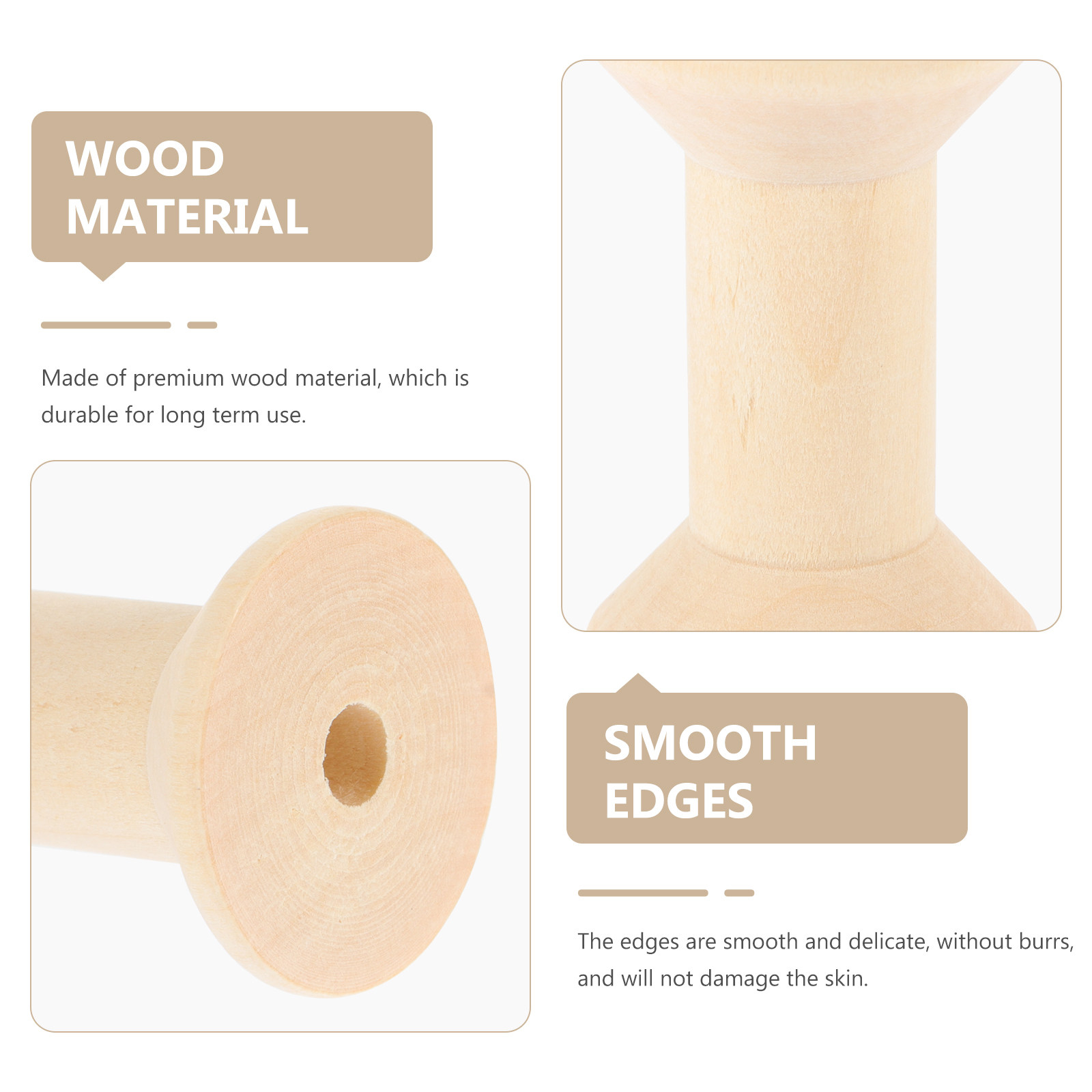 5Pcs Natural Wooden Spools Woo - Sewing Knit review and price