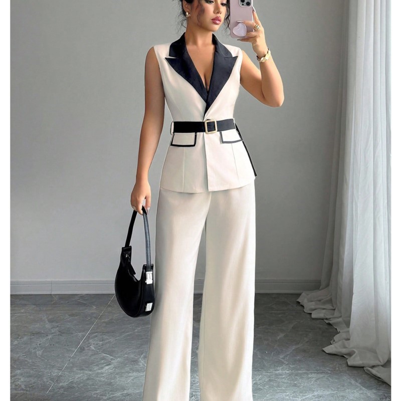 Vest Suit Women Wide Leg Pants - Sewing Vest review and price