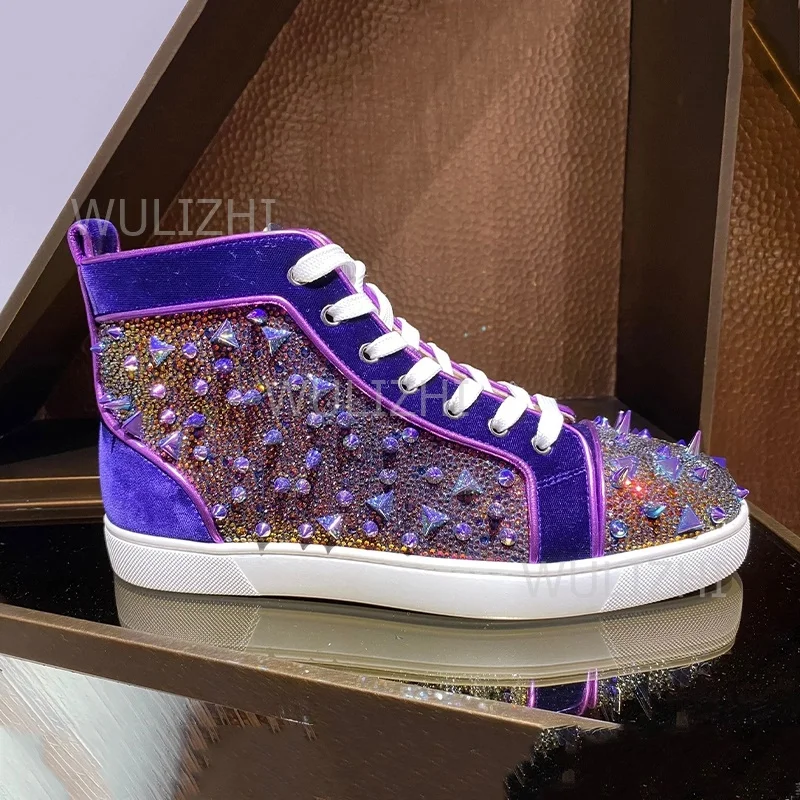 Dark Purple Crystal Rivet Men  - Sewing Nylon review and price